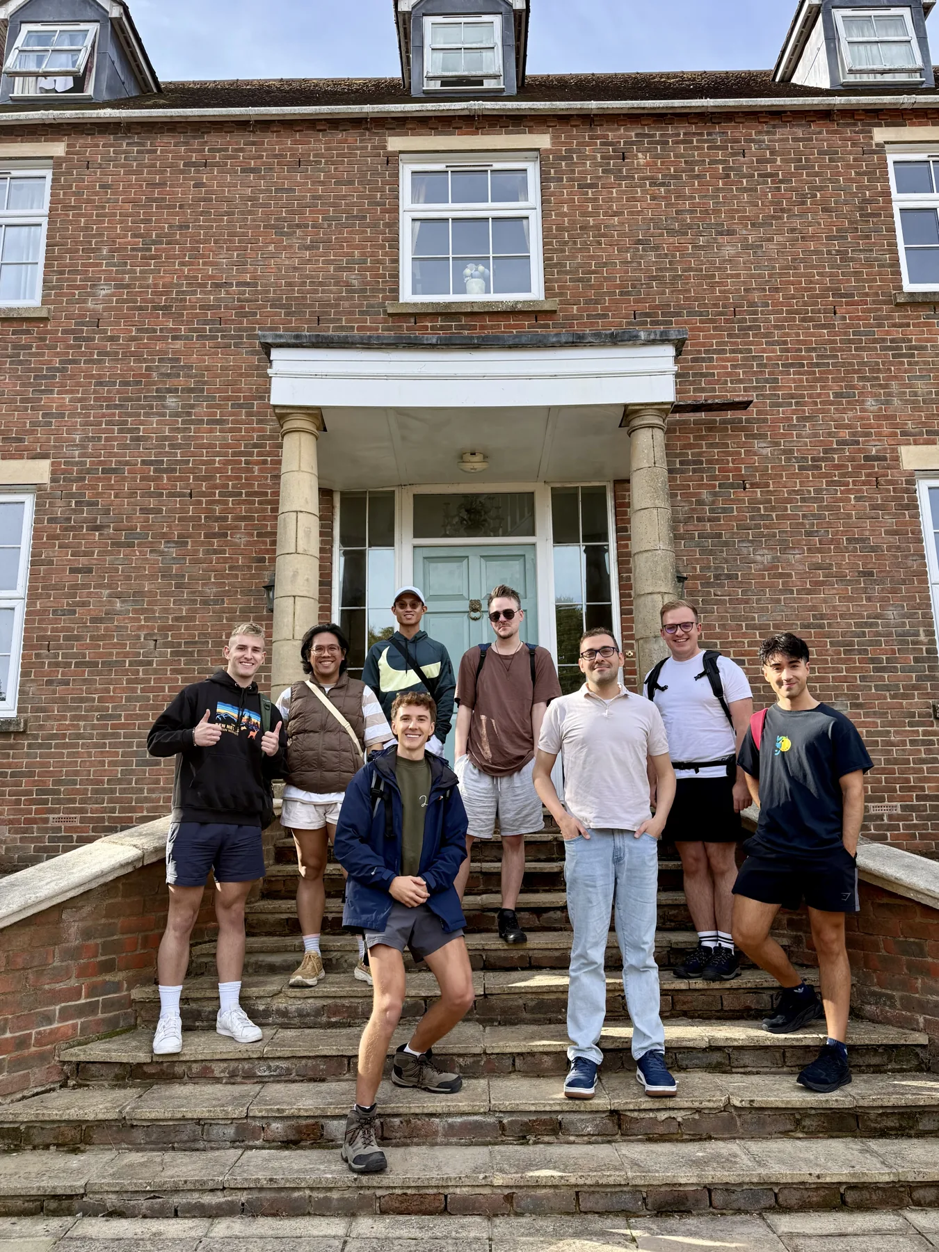 The group outside Lambourn House