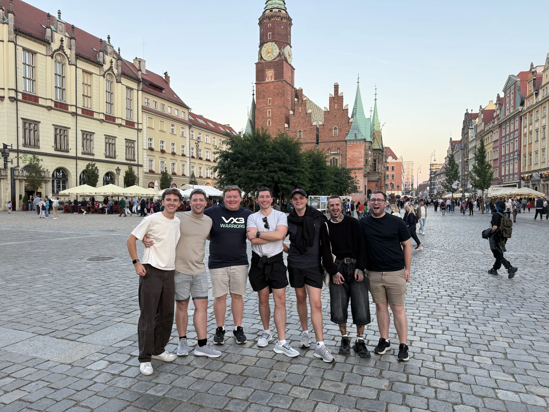 The Wrocław group in the historic Market Square